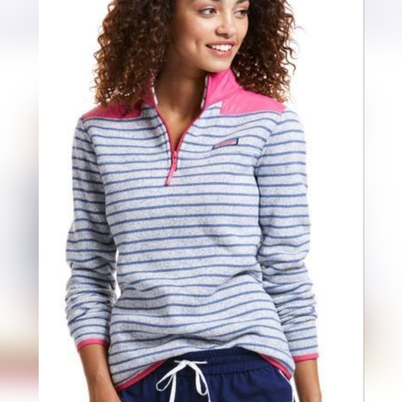 Vineyard Vines Tops - Vineyard Vines Striped 1/4 Zip Pullover Shep Shirt